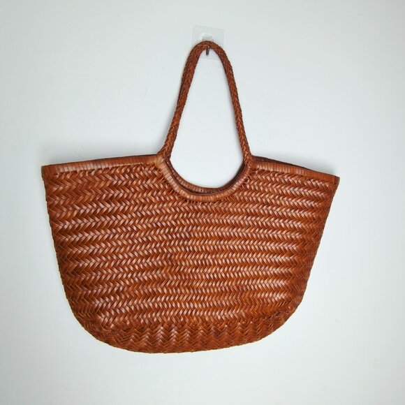Dragon Diffusion Women's Nantucket Basket Bag in Tan - Picture 4 of 11